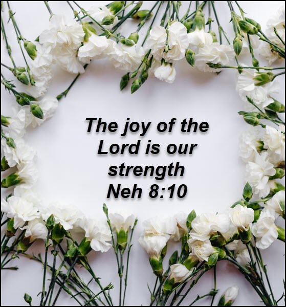 God's joy is given to us for our strength