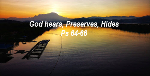 God hears, preserves, hides