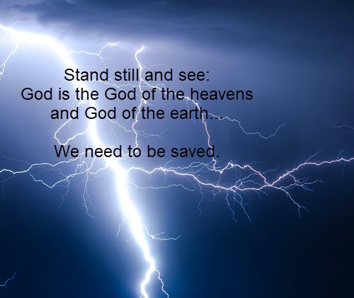 We need to be saved!